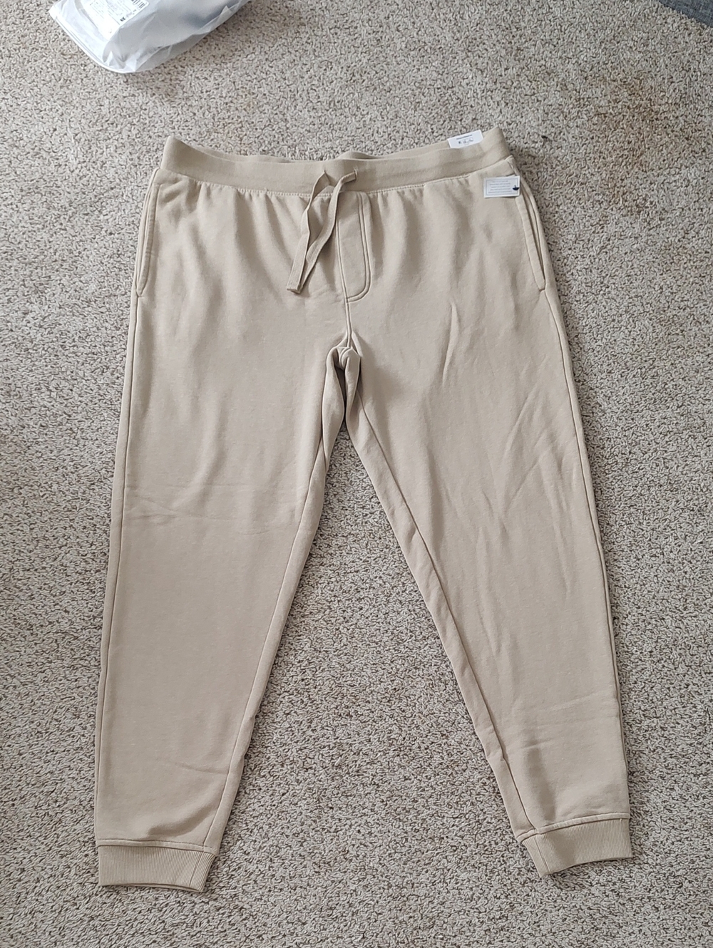 George Men's Tan Drawstring Jogger Sweatpants
